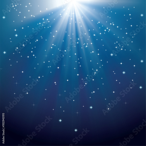 magic light sparkling light top down ray light