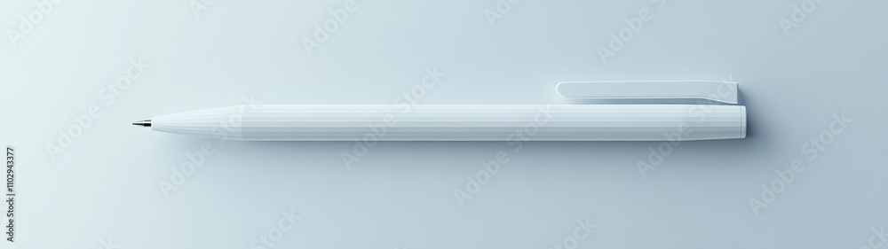 White Pen Isolated on a Light Blue Background White Pen Isolated on a Light Blue Background