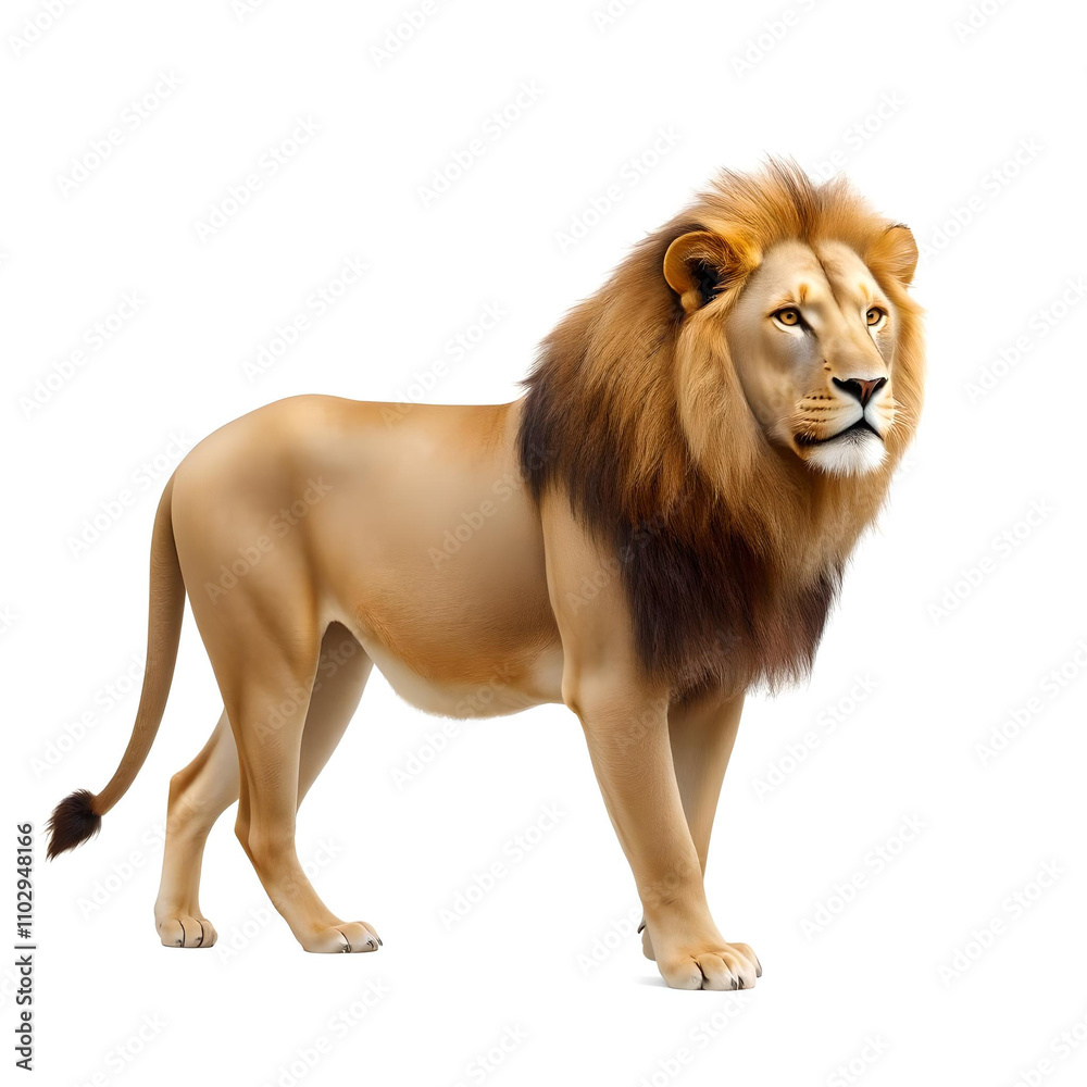 Obraz premium lion isolated on white background