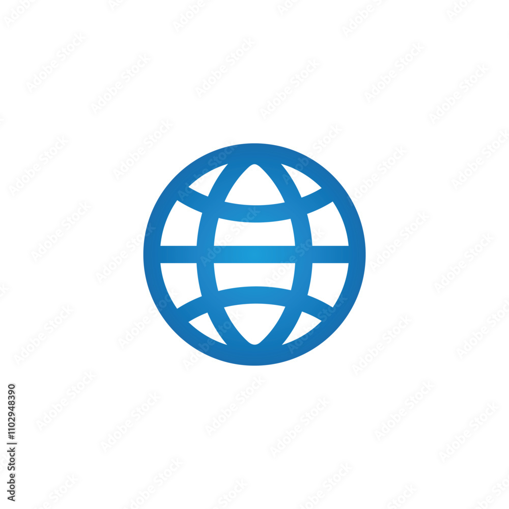 Globe world icon template vector illustration
