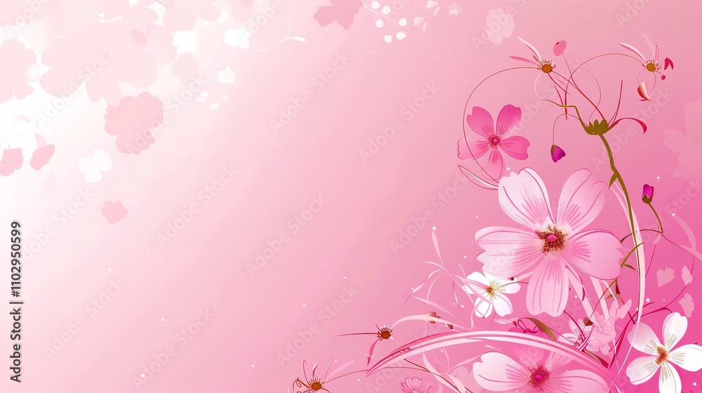 Pink Background with Side Flowers - an elegant and romantic floral display. The soft pink tones complement the flowers, adding a touch of charm and sophistication. Pink Background with Side Flowers - an elegant and romantic floral display. The soft pink tones complement the flowers, adding a touch of charm and sophistication.