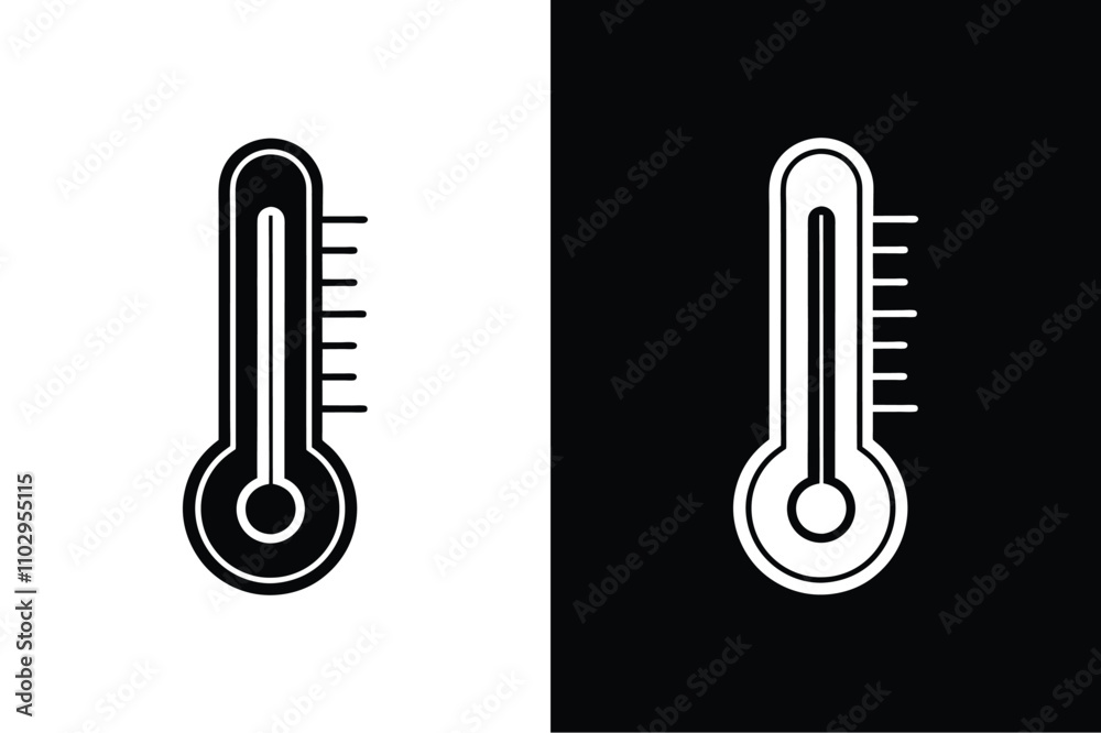 Temperature Symbol Vector. Thermometer and Weather Icons Temperature Symbol Vector. Thermometer and Weather Icons