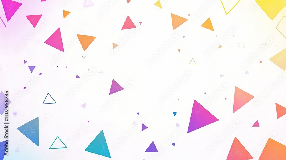 Abstract Colorful Triangle Pattern with Soft Gradient Background Abstract Colorful Triangle Pattern with Soft Gradient Background