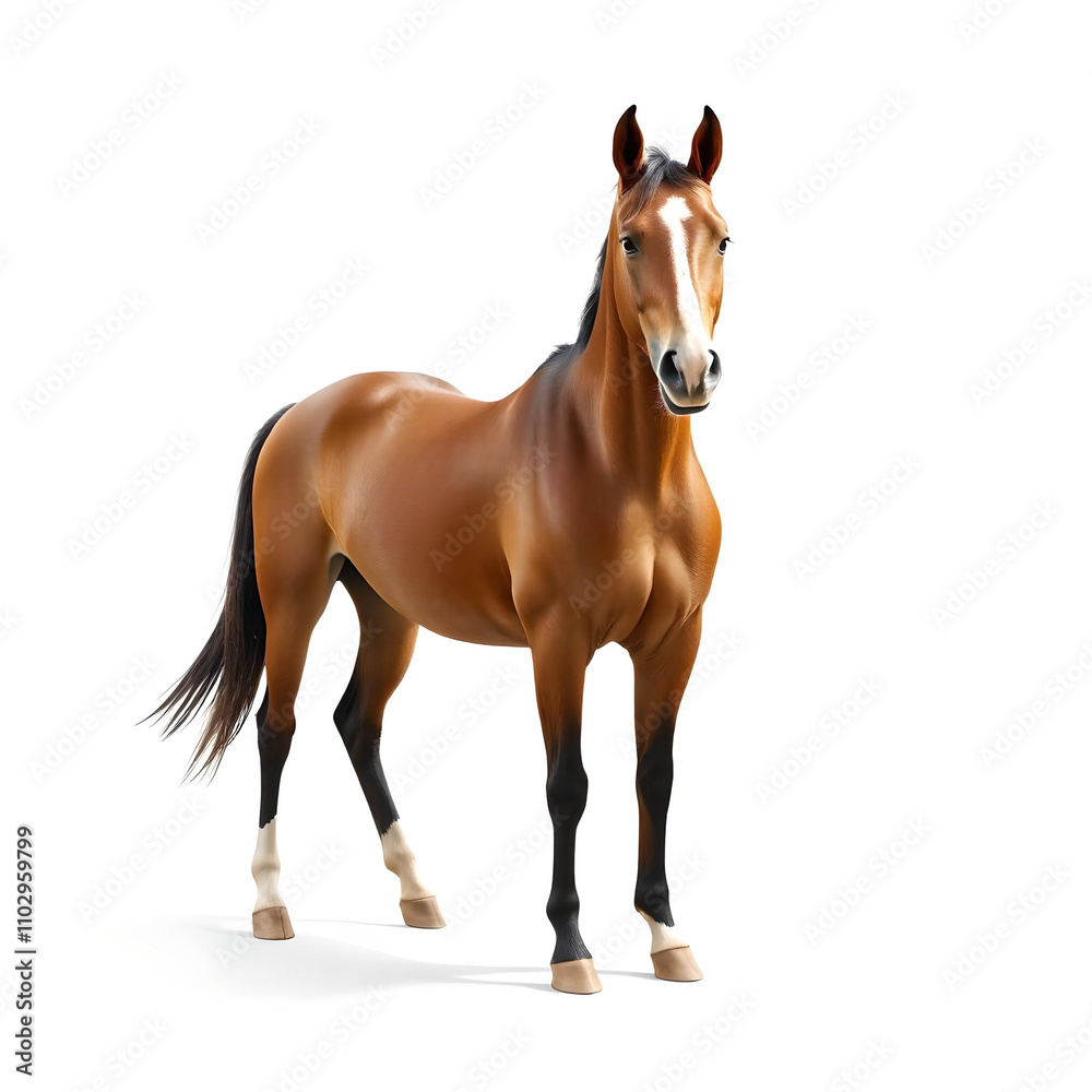 Obraz premium horse isolated on white background