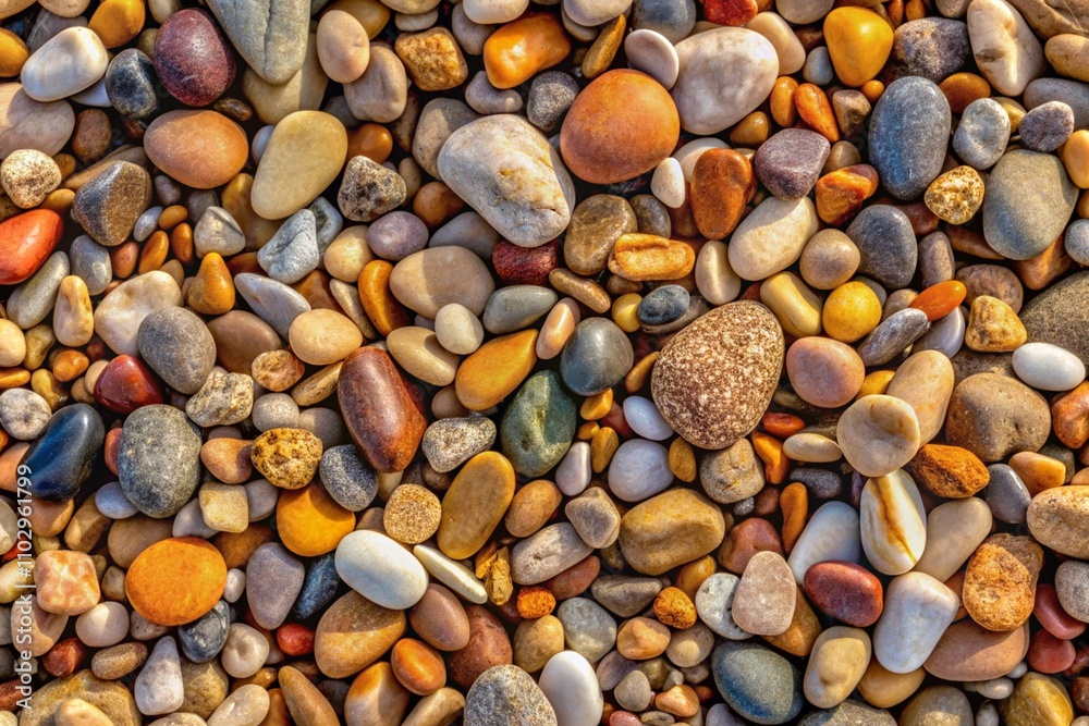 A pile of rocks with a variety of colors and sizes A pile of rocks with a variety of colors and sizes