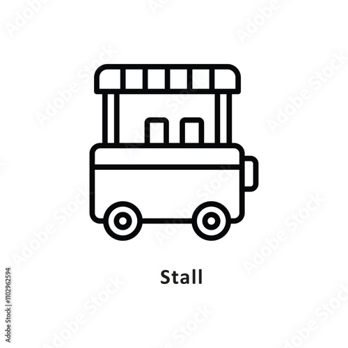 Stall Vector Outline Icon. Eps 10 file