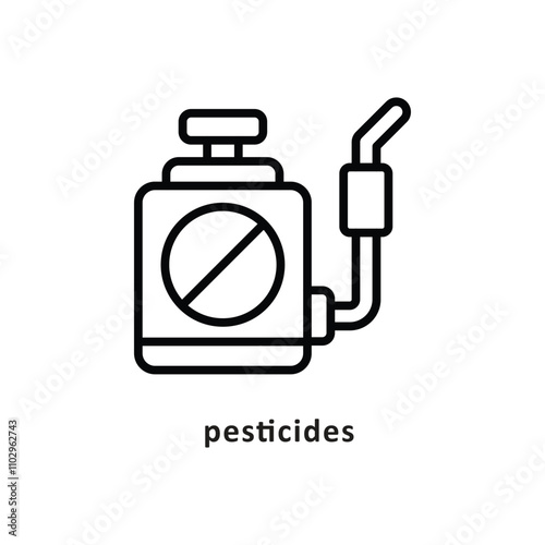 pesticides Vector Outline Icon. Eps 10 file
