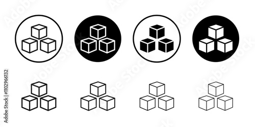 Inventory icon Black and white outline vector