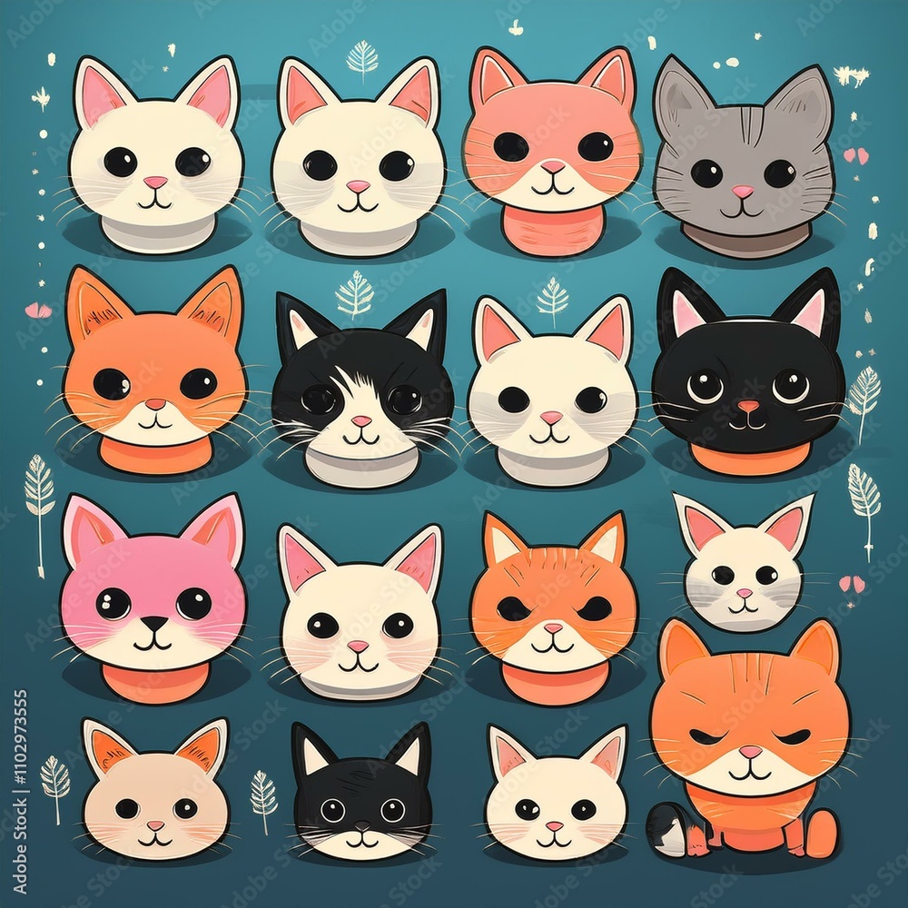 set of cats set of cats