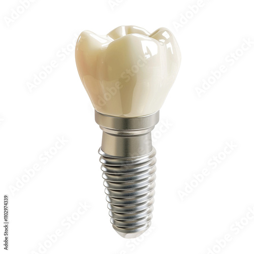 Dental implant model of molar tooth clip art