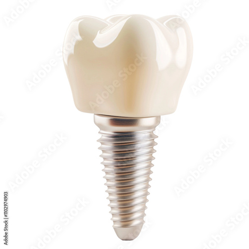 Dental implant model of molar tooth clip art