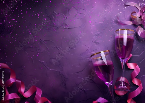 Elegant Bachelorette Party with Pink and Glittery Background