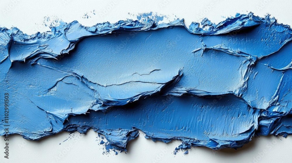 Vibrant blue clay texture spread across a clean white background showcasing artistic potential and creativity for design projects Vibrant blue clay texture spread across a clean white background showcasing artistic potential and creativity for design projects