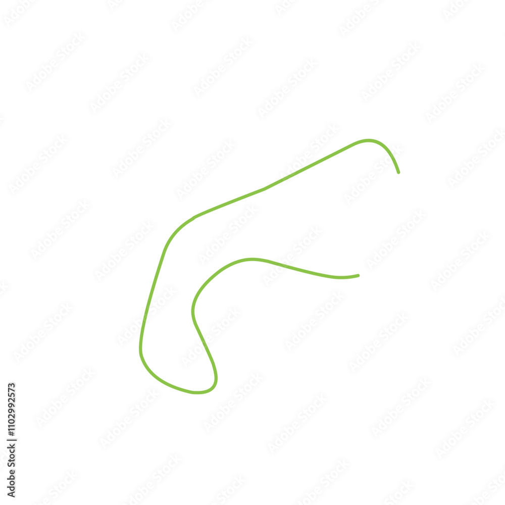 green thread line vector
