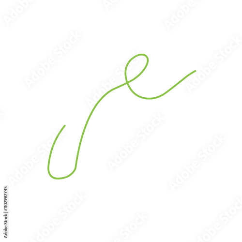 green thread line vector