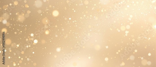 Glittering gold dust particles floating in mid-air against a soft focus background, ambient glow, defocused glitter