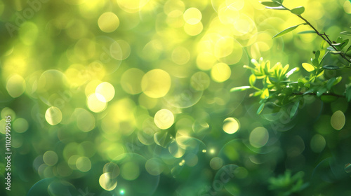 Dreamy Green Bokeh Background