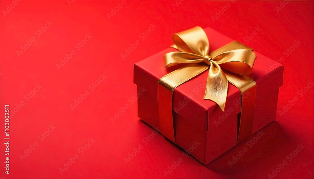 red gift box with ribbon red gift box with ribbon
