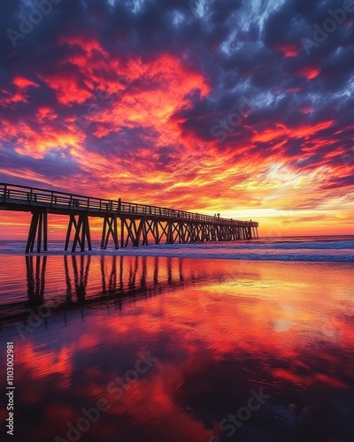 Breathtaking Sunrise over the Pier