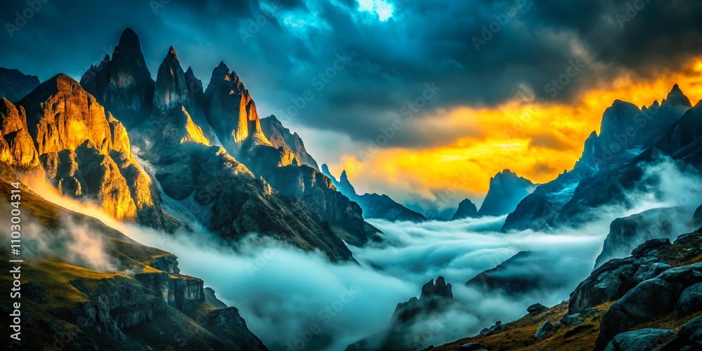 Golden Hour in the Alps, Serene Mountain Scene, Nature's Masterpiece Golden Hour in the Alps, Serene Mountain Scene, Nature's Masterpiece