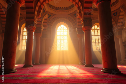 the interior of the mosque