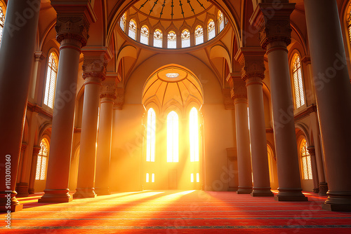 the interior of the mosque