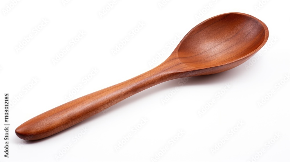 Natural wooden scoop utensil isolated on clean white background perfect for culinary and kitchen themed projects or advertisements Natural wooden scoop utensil isolated on clean white background perfect for culinary and kitchen themed projects or advertisements