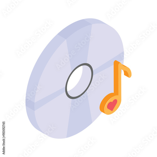 Grab this creative icon of compact disc in modern style