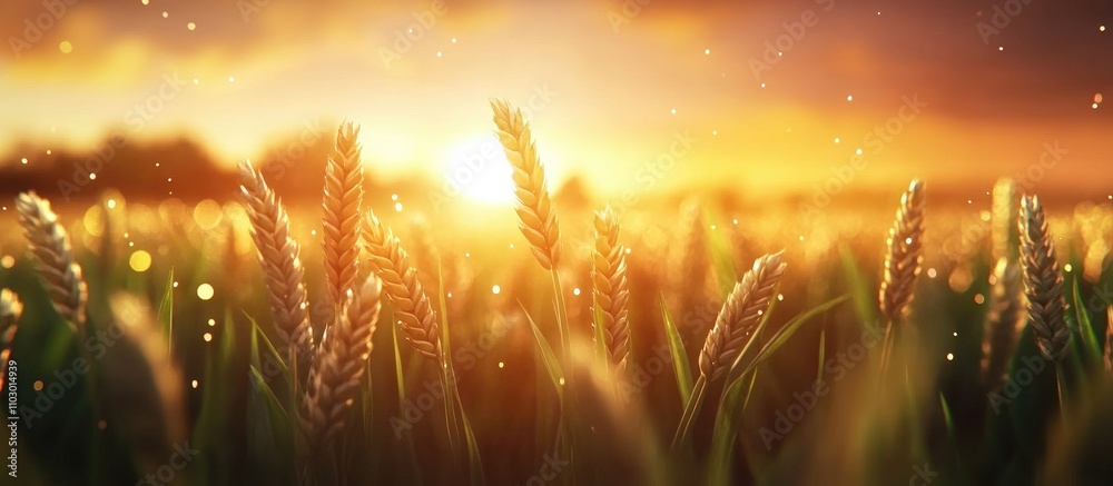 Golden wheat ears in a sunlit field showcasing nature's beauty and agricultural sustainability concepts for successful farming and business practices Golden wheat ears in a sunlit field showcasing nature's beauty and agricultural sustainability concepts for successful farming and business practices