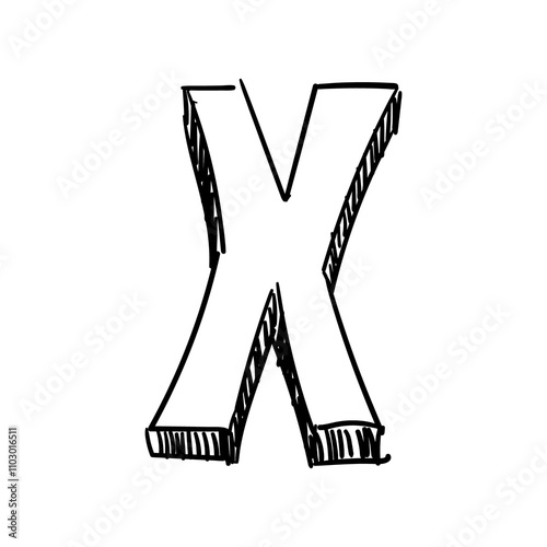 png transparent background hand drawn letter X