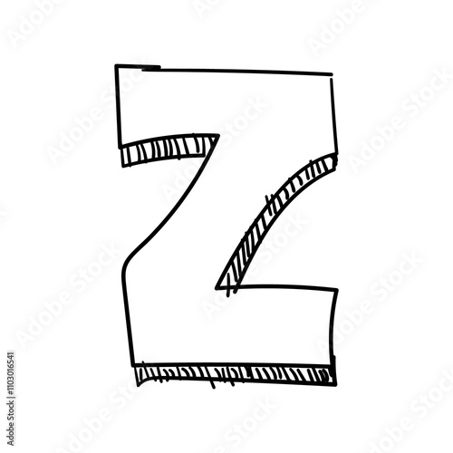 png transparent background hand drawn letter Z