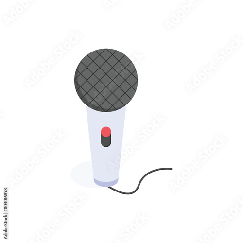 Microphone vector design isolated on white background, ready to use icon