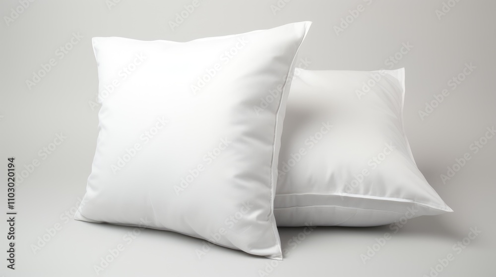 Classic white pillows showcasing elegance and versatility against a minimalist background perfect for bedding and interior design inspiration