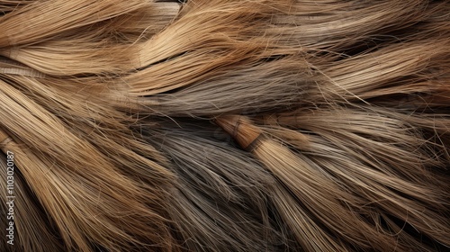 Broomstick Texture Close Up Natural Fiber Background for Crafts and Decoration photo