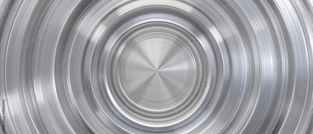 Glossy metallic background with a series of concentric circles in varying sizes, space, glossy, metallic, variation, background Glossy metallic background with a series of concentric circles in varying sizes, space, glossy, metallic, variation, background