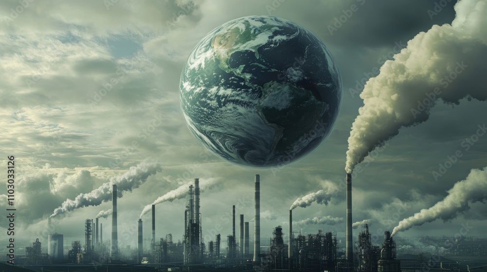 Earth Amidst Industrial Pollution Representations Earth Amidst Industrial Pollution Representations