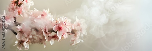 White Flowers on Soft Pastel pink Background