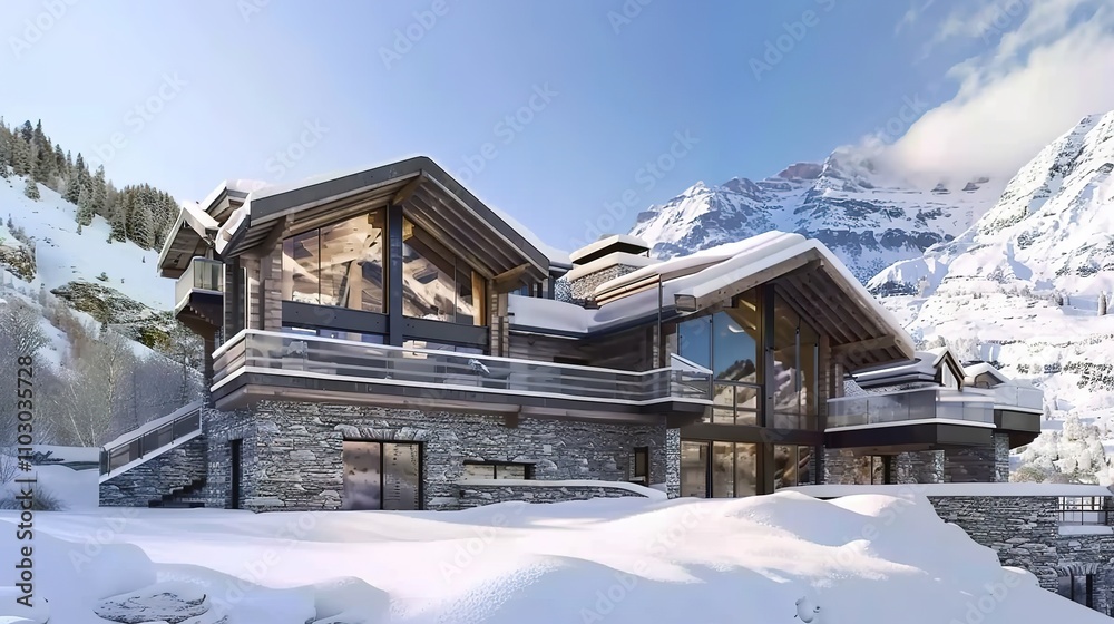 rendering_of_modern_cozy_house_in_chalet_style rendering_of_modern_cozy_house_in_chalet_style