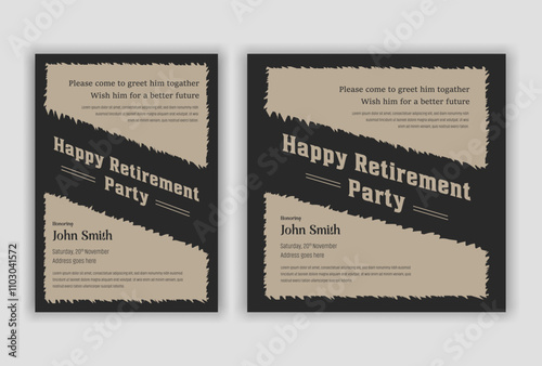 Retirement party invitation  flyer design template
