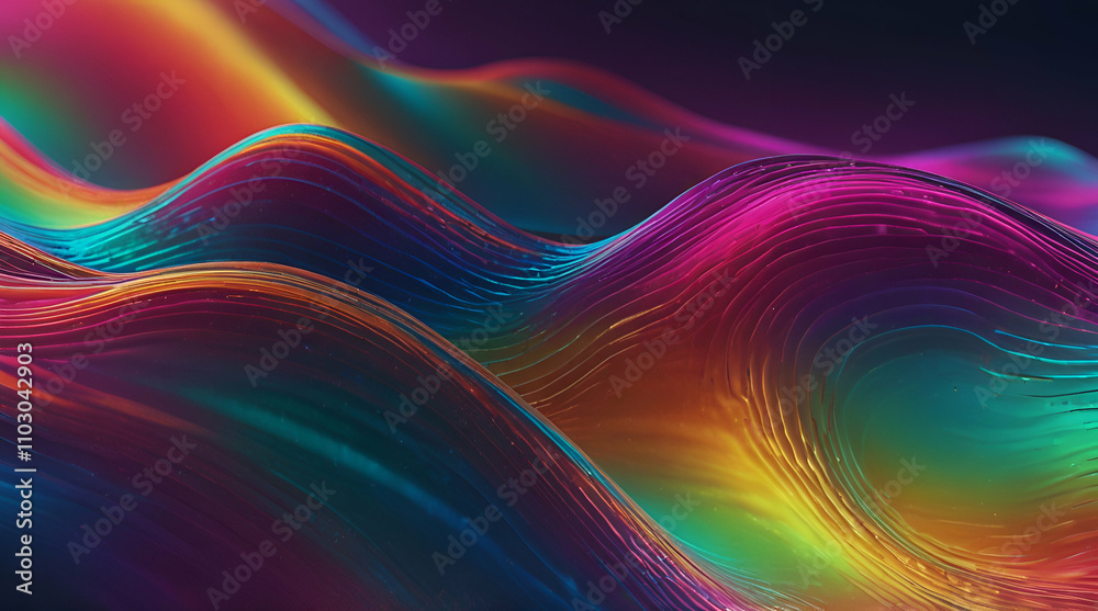 abstract colorful background with waves. Genrative.ai abstract colorful background with waves. Genrative.ai