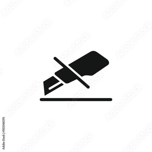 Do not use cutter icon template vector illustration