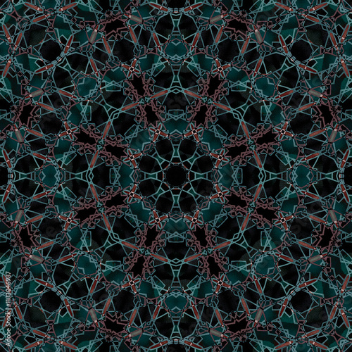 Kaleidoscope Background Floral Indian Decoration Ornament