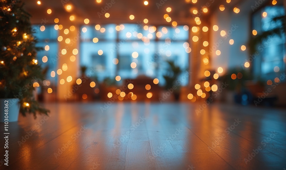 A Christmas tree is lit up with lights A Christmas tree is lit up with lights