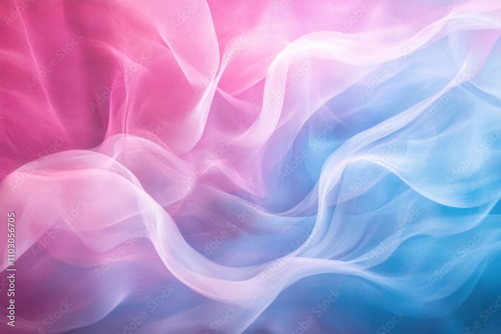Vibrant transformation of geometric shapes against a pink and blue canvas Vibrant transformation of geometric shapes against a pink and blue canvas