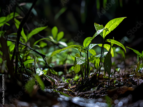 Lush Rainforest Undergrowth.