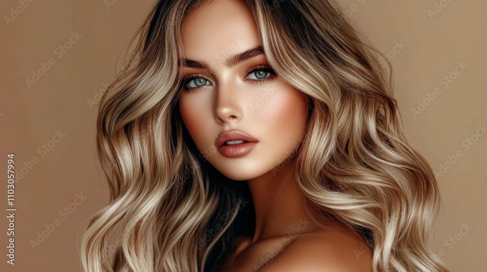 Stylish Woman Showcasing Ombre Hair Dye in Fashion Editorial Beauty Campaign for Brand Collaboration and Modeling Portfolio. Stylish Woman Showcasing Ombre Hair Dye in Fashion Editorial Beauty Campaign for Brand Collaboration and Modeling Portfolio.