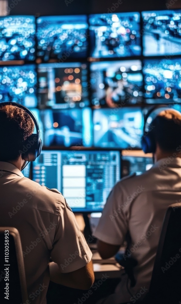 Security Control Room - Monitoring System Security Control Room - Monitoring System