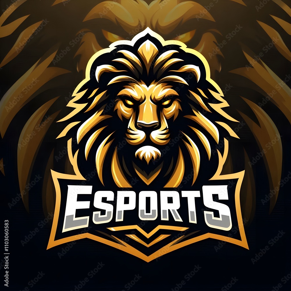 Obraz premium Lion head esport logo gaming