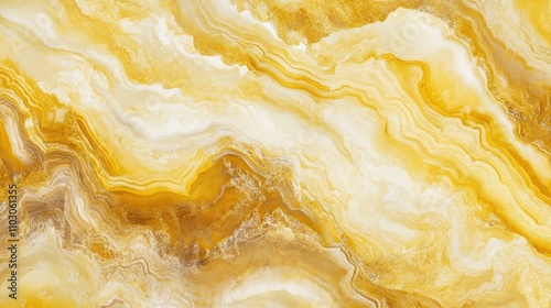Wallpaper Mural Luxurious abstract marble wallpaper featuring soft golden yellow tones, enhancing elegance and sophistication in various environments. Torontodigital.ca