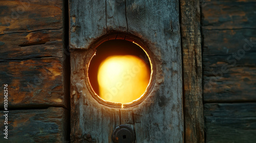 Wallpaper Mural "Door-Shaped Keyhole Showing Bright Light: Symbolizing Opportunities and New Beginnings"

 Torontodigital.ca